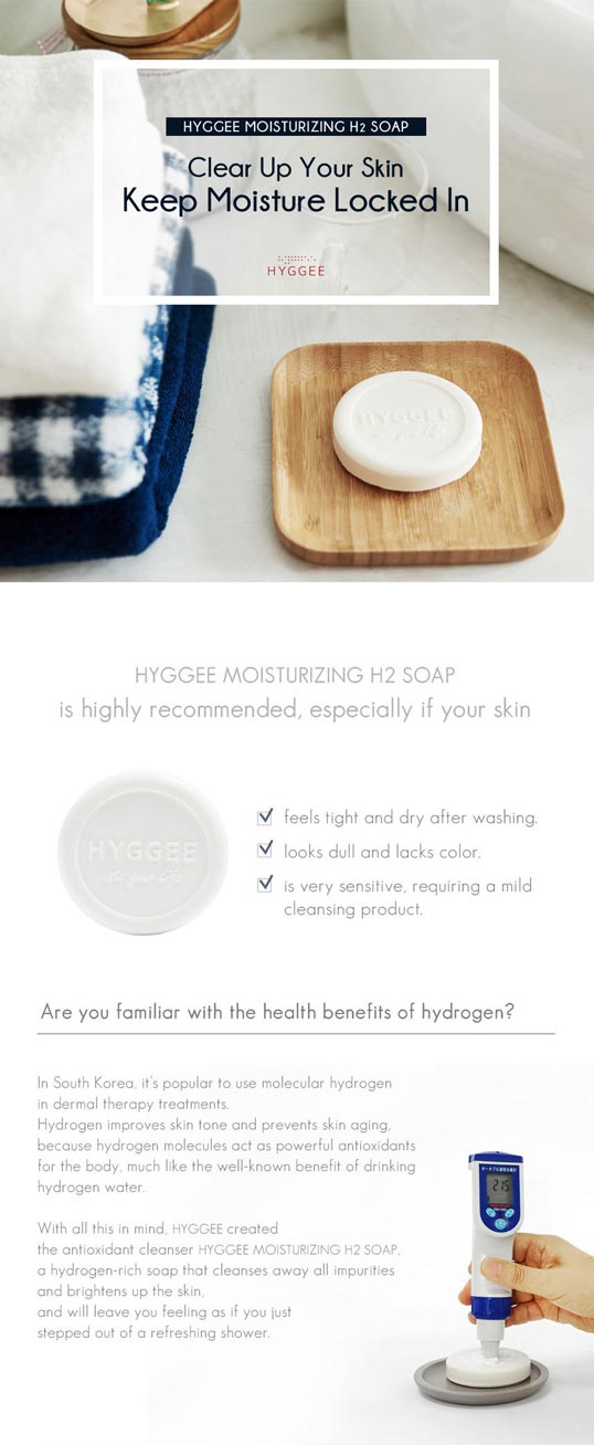 Hyggee All in One Anti-oxidant Hydrogen Soap benefits