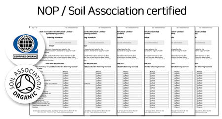 NOP / Soil Association Certificate