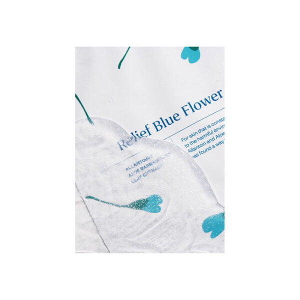 blue flower mask