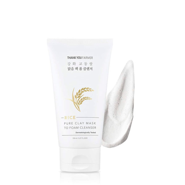 Rice Pure Clay Mask To Foam Cleanser