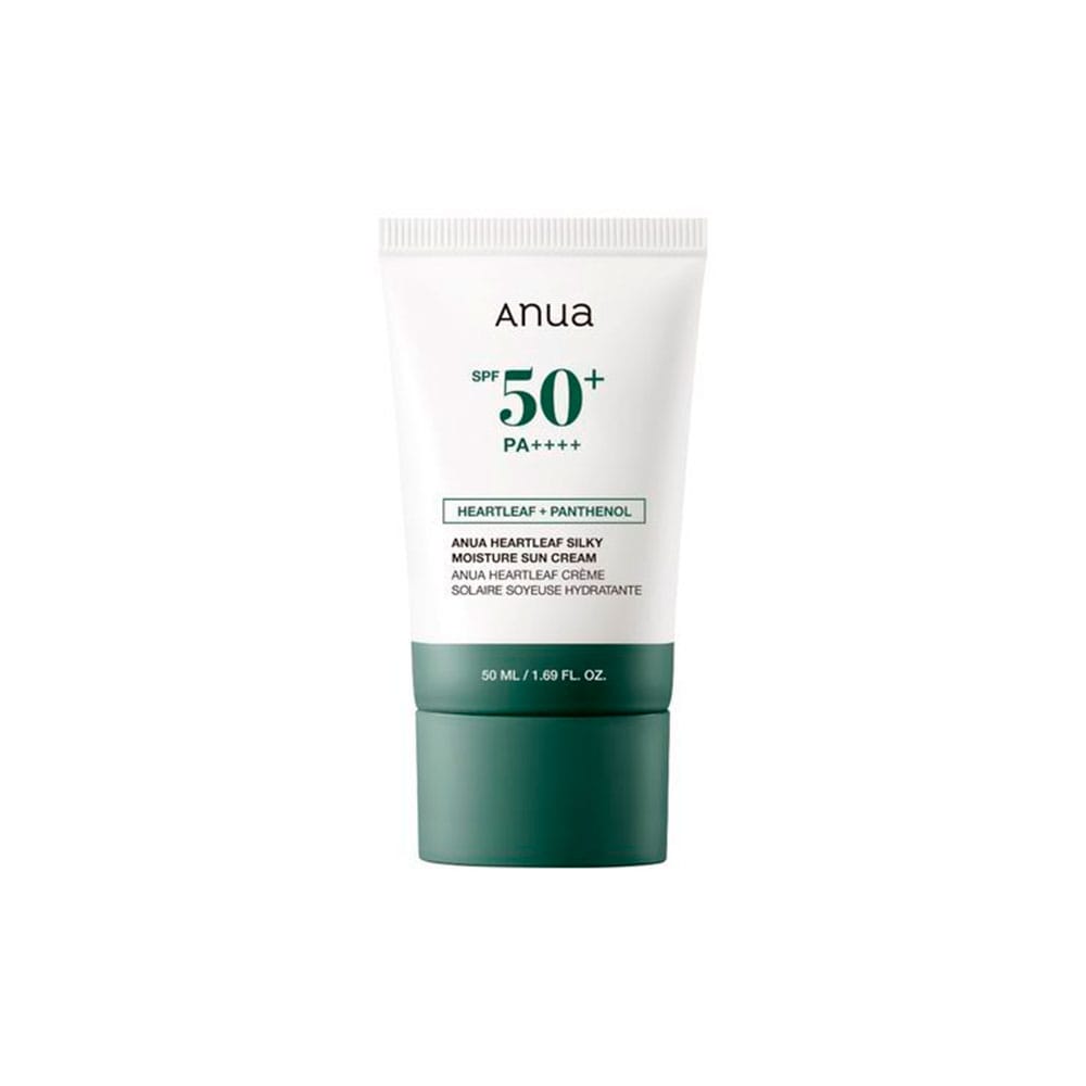 anua heartleaf silky moisture sun cream